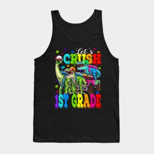 Let's Crush 1st Grade Monster Truck Dinosaur Back To School Tank Top